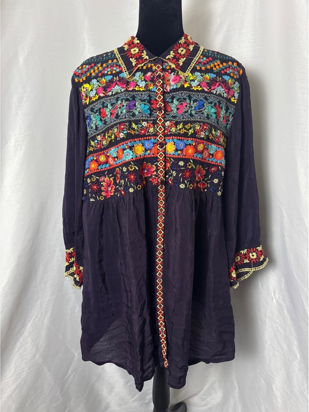 Johnny Was Tunic Blouse Size Large